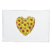 Sunflower Heart Pillowcase 枕カバー (裏面)