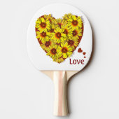 Sunflower Heart Ping Pong Paddle 卓球ラケット (裏面)