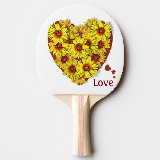 Sunflower Heart Ping Pong Paddle 卓球ラケット (裏面)
