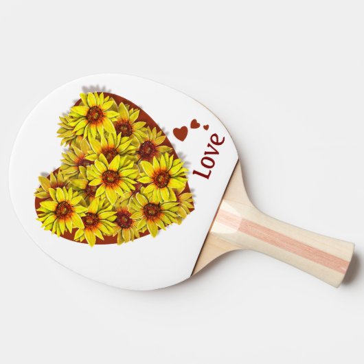 Sunflower Heart Ping Pong Paddle 卓球ラケット (横)