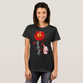 Sunflower Heart Warrior Red Elephant Heart Disease Tシャツ (正面フル)