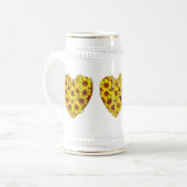 Sunflower+Hearts+Stein+Mug ビールジョッキ (正面左)