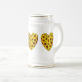 Sunflower+Hearts+Stein+Mug ビールジョッキ (正面右)