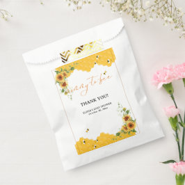 Sunflower Honeycomb Mommy-To-Bee Baby Shower フェイバーバッグ