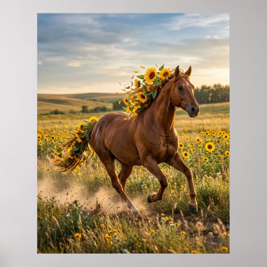 Sunflower Horse Prairie Run ポスター (正面)