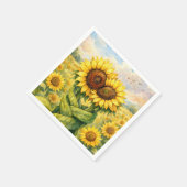 Sunflower Hug スタンダードカクテルナプキン (角)