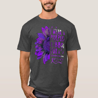 Sunflower I Wear Purple Ribbon for Scleroderma Awa Tシャツ