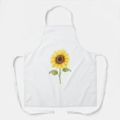Sunflower Illustration — Bright Botanical Art エプロン (正面)