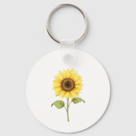 Sunflower Illustration — Bright Botanical Art キーホルダー