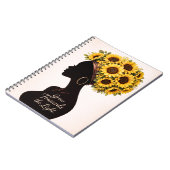 Sunflower Inspirational Black Woman Floral Journal ノートブック (左側)