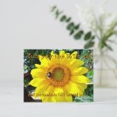 Sunflower inspirational postcard / Maori Proverb ポストカード (スタンド正面)