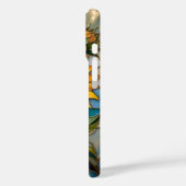 Sunflower iPhone Case Stained Glass Yellow Floral Case-Mate iPhoneケース (裏面 / 左)
