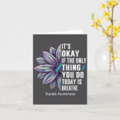 Sunflower Its Okay If The Only Thing You Do Today  カード (黄色い花)