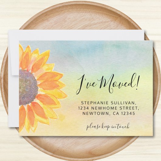 Sunflower I've Moving カラフル Announce 案内状