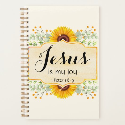Sunflower Jesus is my Joy Planner プランナー手帳 (正面)