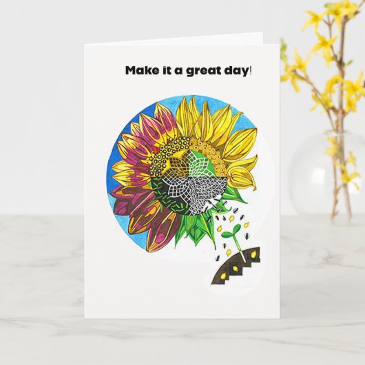 Sunflower Joy カード (黄色い花)
