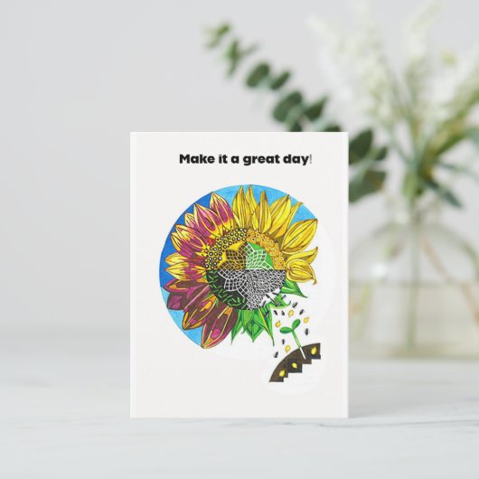 Sunflower Joy ポストカード (スタンド正面)