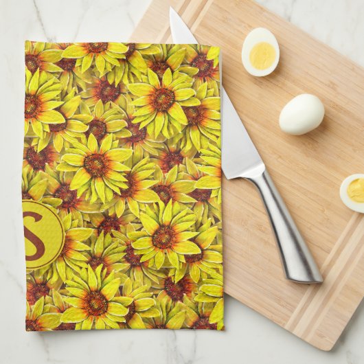 Sunflower Kitchen Towel キッチンタオル (四つ折り)