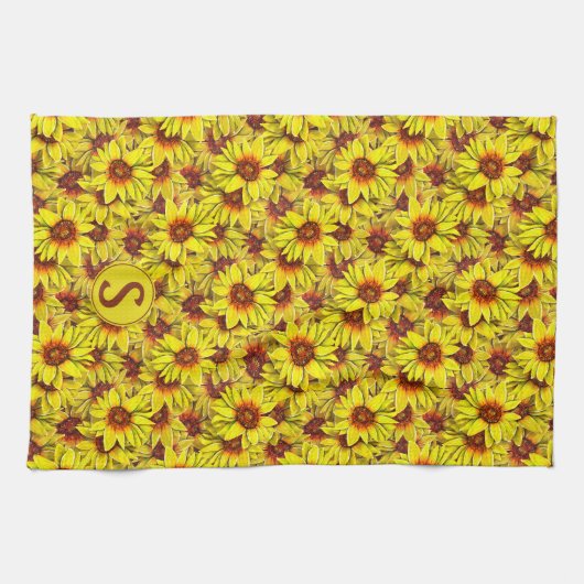 Sunflower Kitchen Towel キッチンタオル (横)