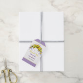 Sunflower & Lavender Wedding Thank You Favor  ギフトタグ (より糸付き)