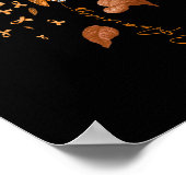 Sunflower Leopard Crps Awareness Orange Ribbon  ポスター (角)