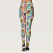Sunflower & Leopard Heart Rainbow Leggings レギンス (裏面)