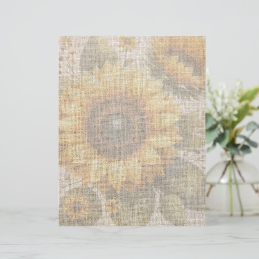 Sunflower Linen Design Scrapbook Paper (スタンド正面)