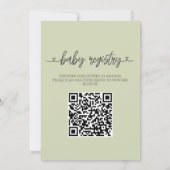 Sunflower Little Sunshine QR Registry Baby Shower  招待状 (裏面)
