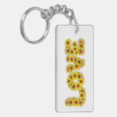 Sunflower Love Acrylic Keychain キーホルダー (正面左)