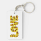Sunflower Love Acrylic Keychain キーホルダー (裏面)