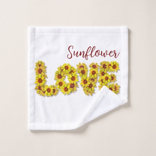 Sunflower Love Bath Towels バスタオルセット (ウォッシュタオル)