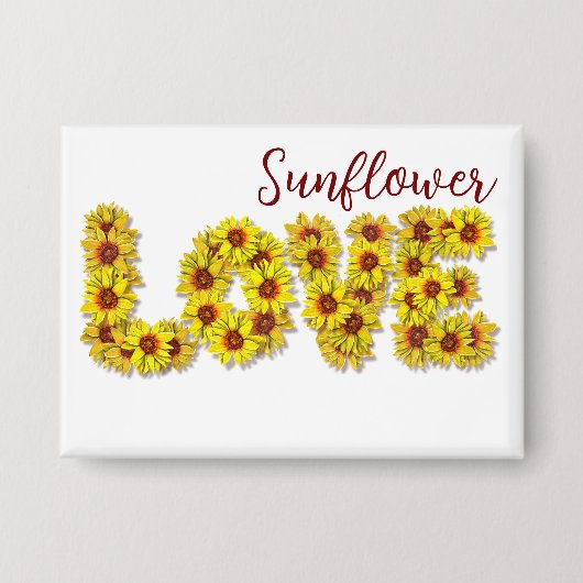 Sunflower Love Button 缶バッジ (正面)