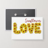 Sunflower Love Button 缶バッジ (正面/裏面)
