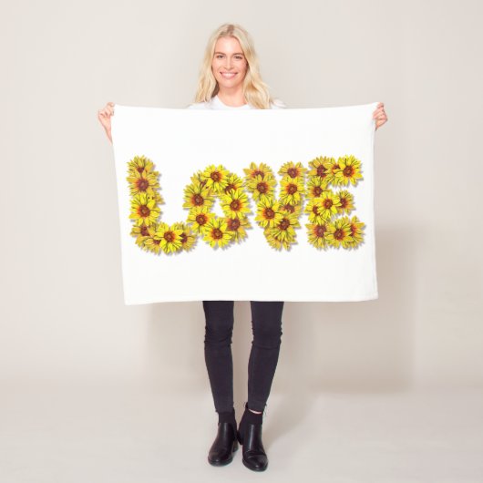 Sunflower Love Fleece Blanket フリースブランケット (インサイチュ)