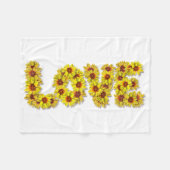 Sunflower Love Fleece Blanket フリースブランケット (正面(横))