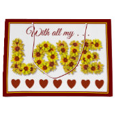 Sunflower Love Gift Bag ラージペーパーバッグ (正面)