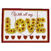 Sunflower Love Gift Bag ラージペーパーバッグ (裏面)