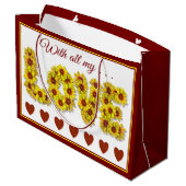 Sunflower Love Gift Bag ラージペーパーバッグ (裏面アングル)