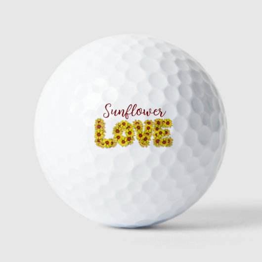 Sunflower Love Golf Ball ゴルフボール (正面)