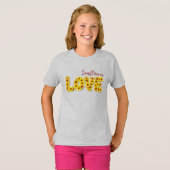 Sunflower Love Kids Top Tシャツ (正面フル)