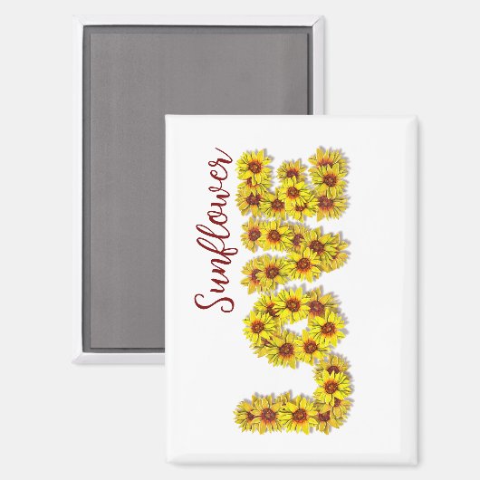 Sunflower Love Magnet マグネット (正面/裏面)