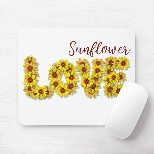 Sunflower Love Mouse Pad マウスパッド (マウス)