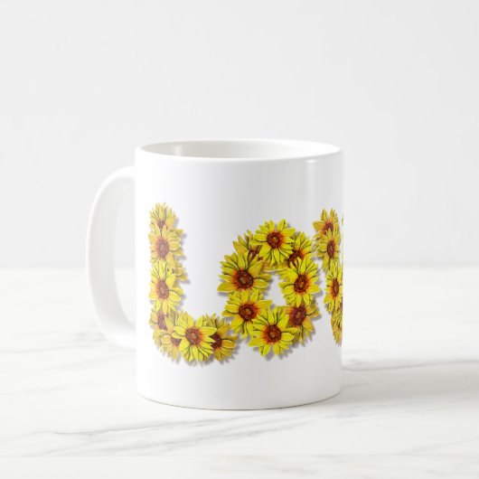 Sunflower Love Mug コーヒーマグカップ (正面左)