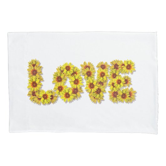 Sunflower Love Pillowcase 枕カバー (正面)