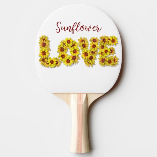 Sunflower Love Ping Pong Paddle 卓球ラケット (裏面)