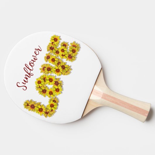 Sunflower Love Ping Pong Paddle 卓球ラケット (横)