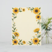 Sunflower Love Stationery Paper レターヘッド (スタンド正面)