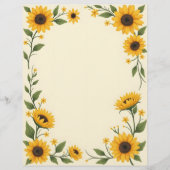 Sunflower Love Stationery Paper レターヘッド (正面)
