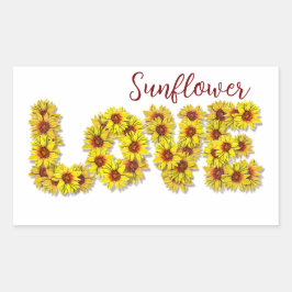 Sunflower Love Sticker 長方形シール