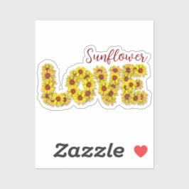 Sunflower Love Vinyl Sticker シール